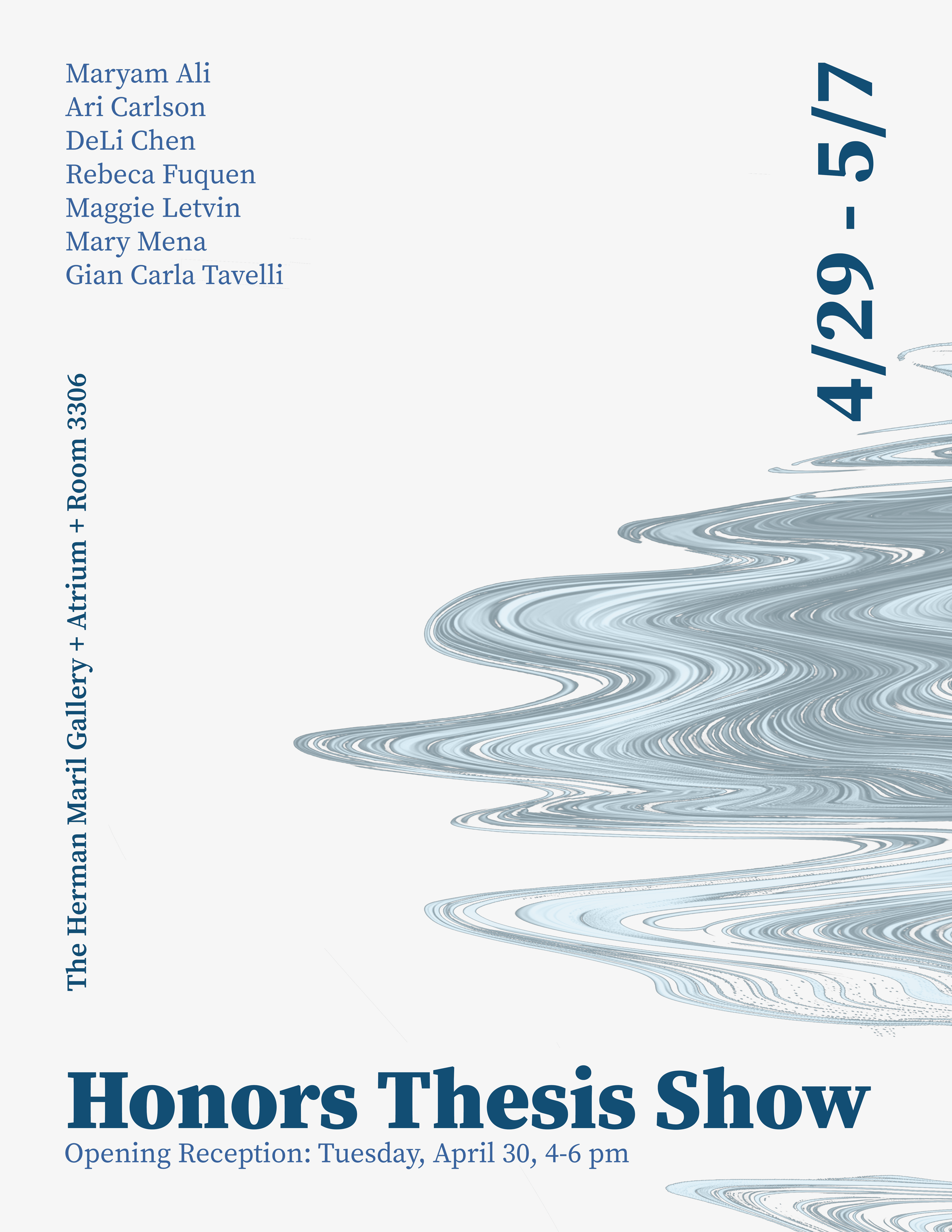 Honors Thesis Show exhibition poster