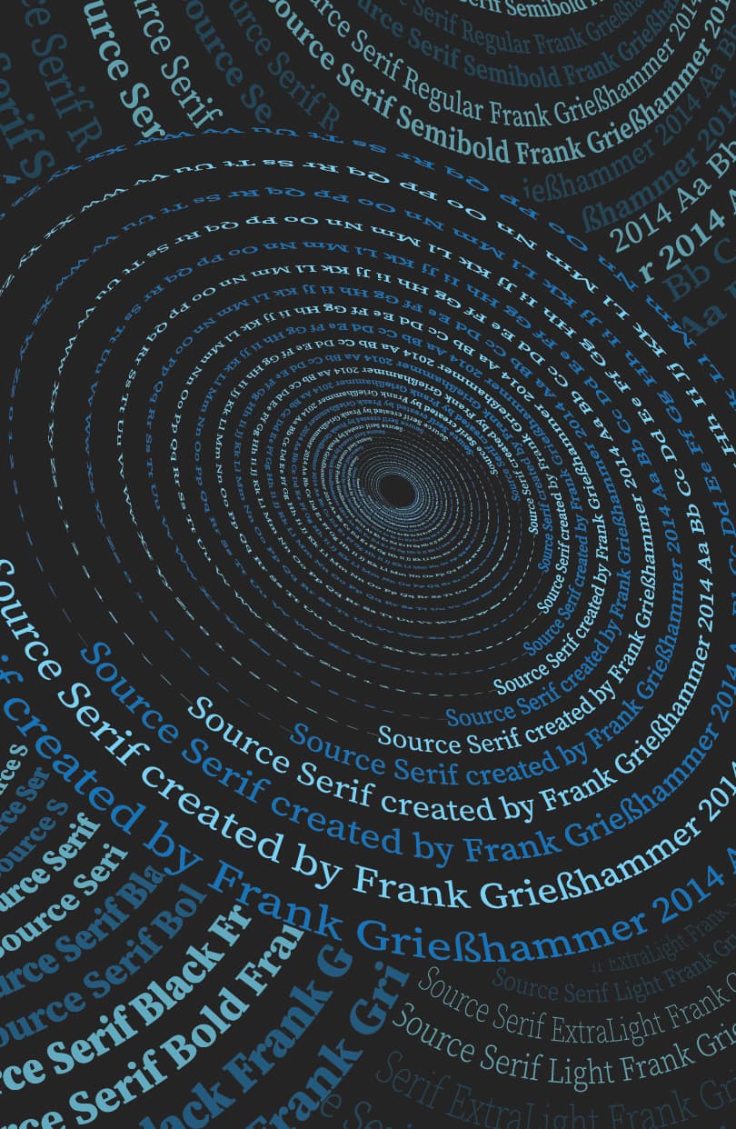 Source Serif typographic tunnel poster