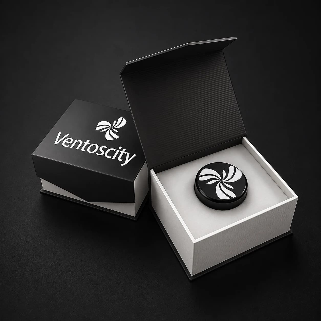 Compact product system presented in custom packaging